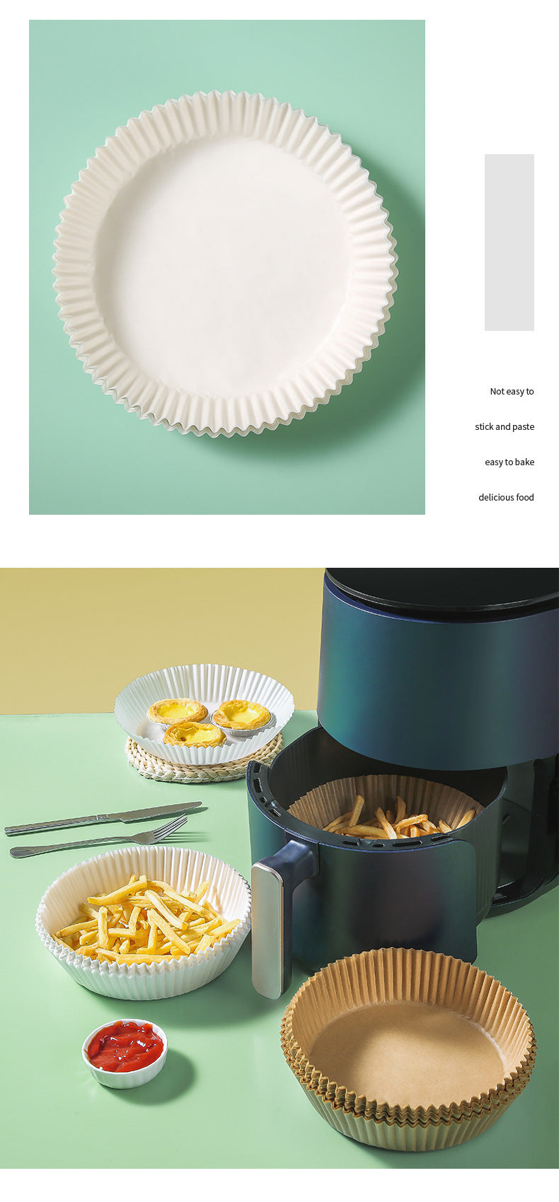 Non-Stick Air Fryer Paper Liner - Image 1