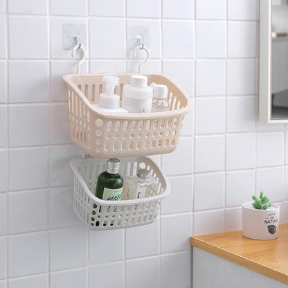 Durable PP bathroom organizer hanging on wall