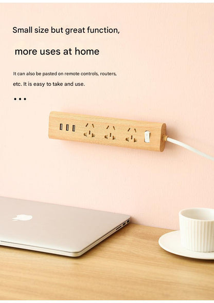 Wall-mounted power strip organizer in blue