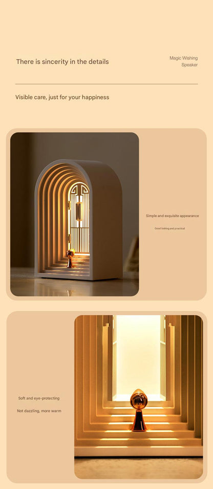 multi-functional bedroom lamp with pink light