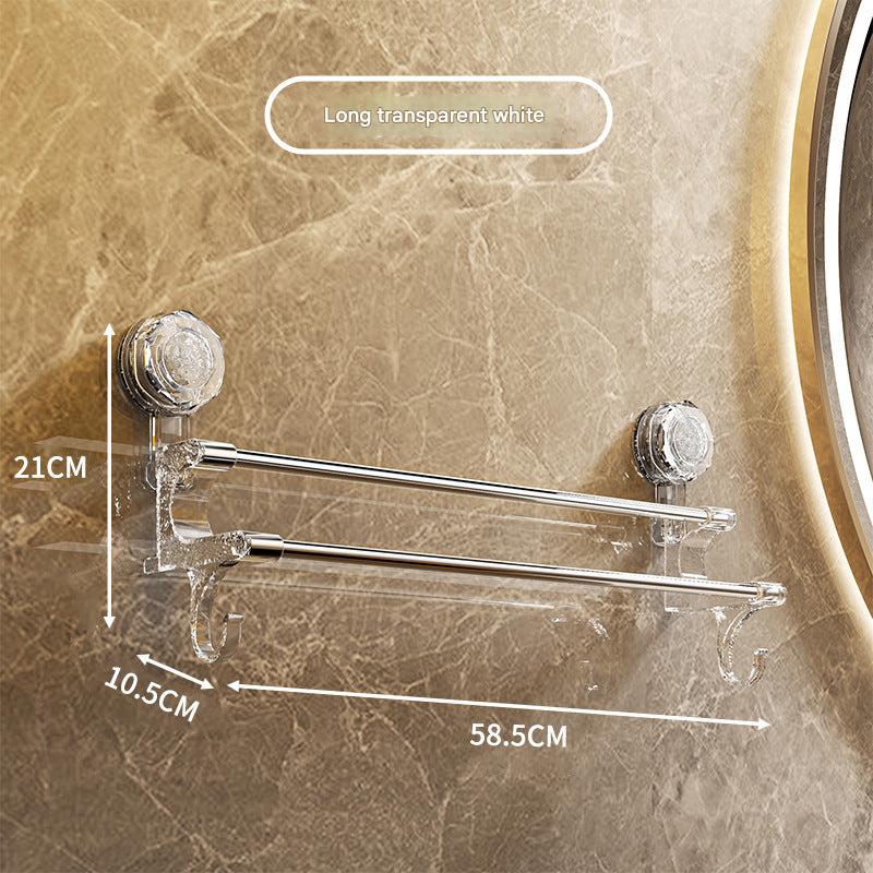 Dual-Pole Suction Towel Rack Image 3