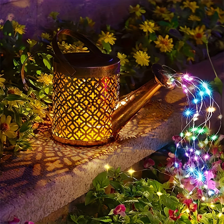 Outdoor decorative lantern at night