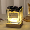 6*6 Square Cup White Purple + USB Base