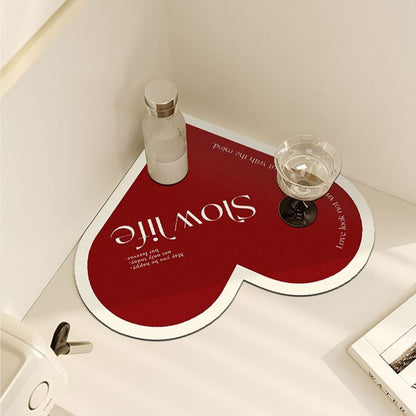 Absorbent kitchen mat in cream color